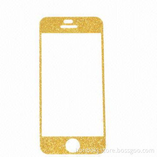 Colorful Glitter Effect Screen Protectors for iPhone 5S/5/4S/4, Made of High Transparent Film
